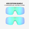T20 Kids Edition Flairs - Clear Frame - Full Green - 2 Pairs bundle
