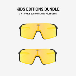 T20 Kids Edition Flairs - 2 Pairs Gold Lens Bundle