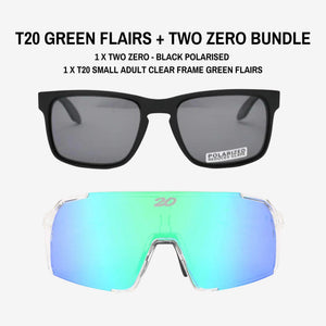 Small Adult Flairs Clear Frame x Two Zero - Black Bundle