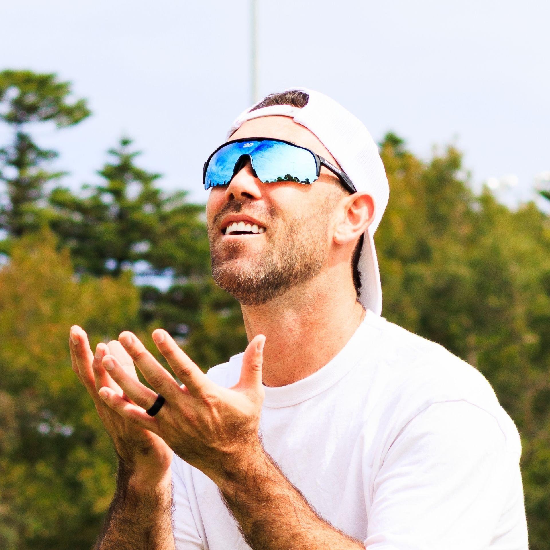 Glenn Maxwell Cricket Sunglasses Ultimate's Blue Lens|Twenty20 Vision