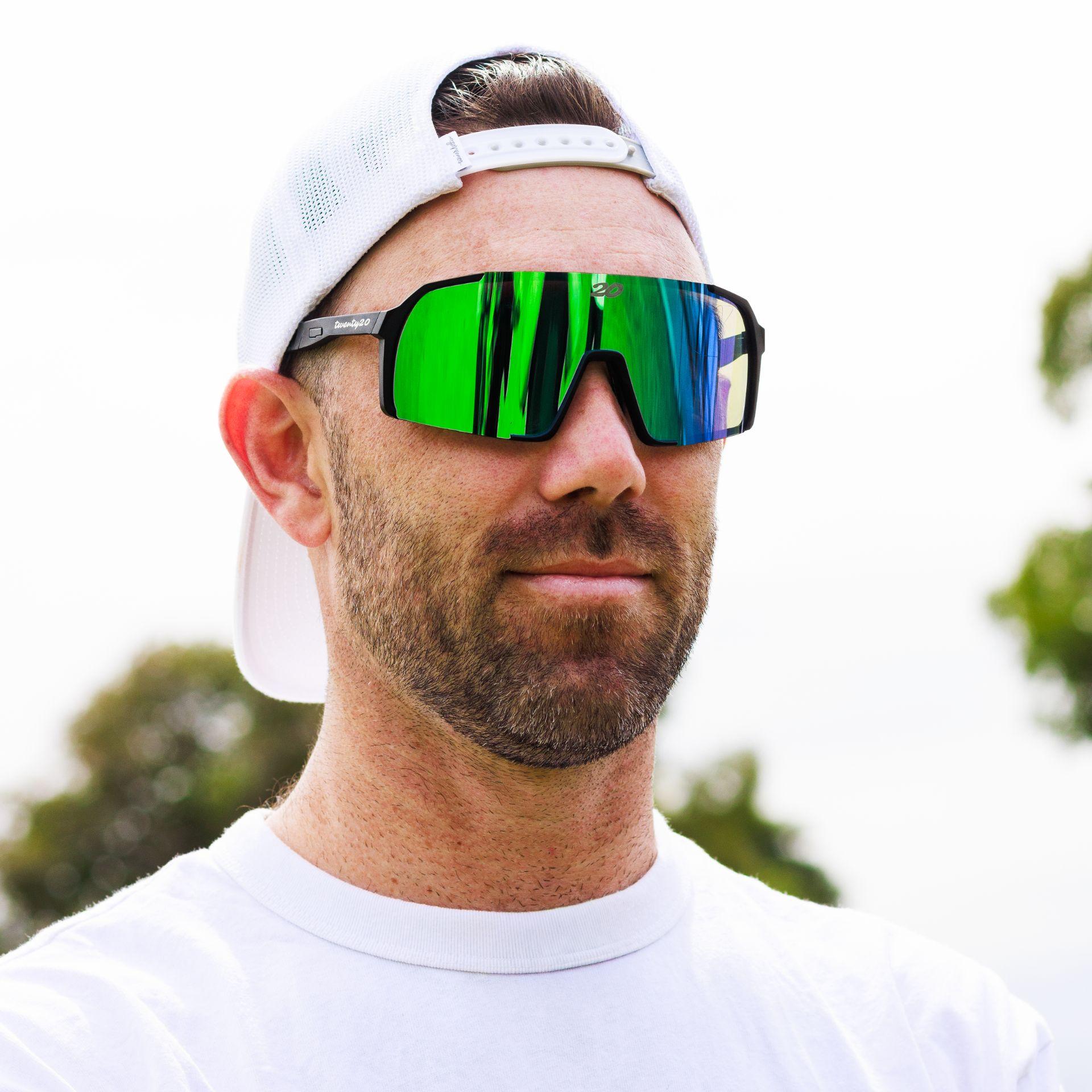 Glenn Maxwell Green Flairs Cricket Sunglasses | Twenty20 Vision