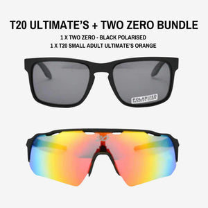 Ultimate's Orange Small Adult x Two Zero Black Polarised